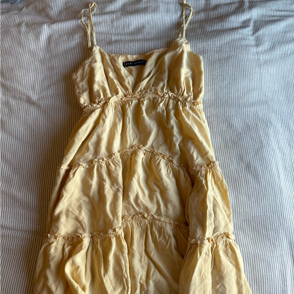 Blue Blush Light Yellow Dress